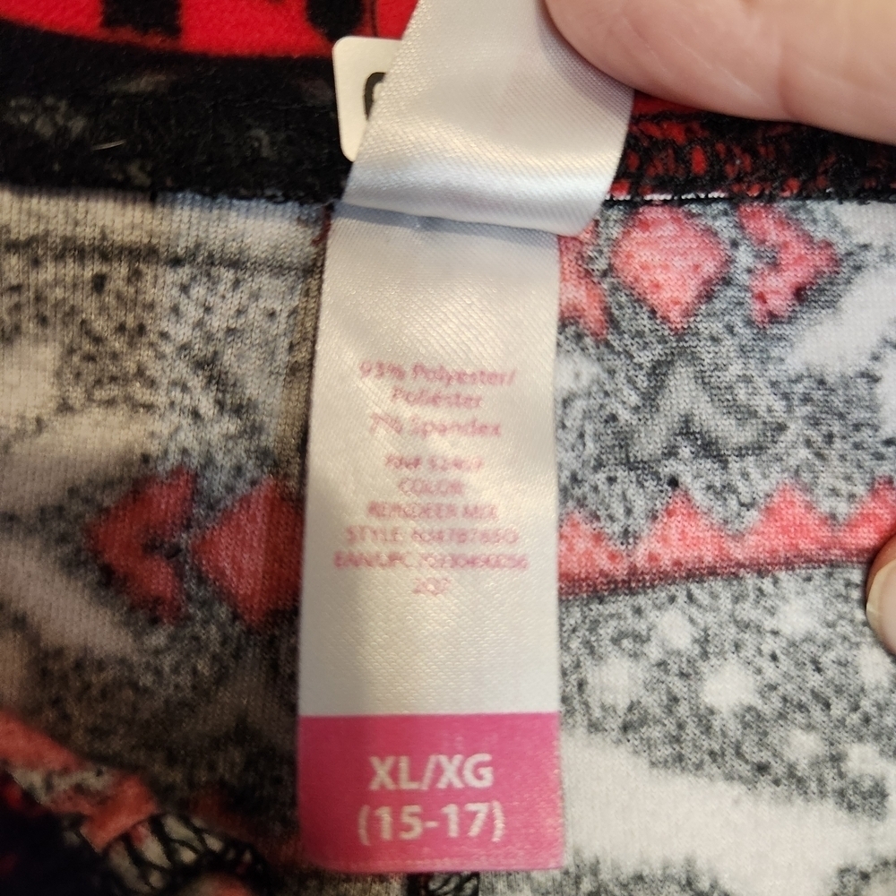 Reindeer Patterned Pajama Pants XL No Boundries Soft Fleece Holiday Christmas - Picture 3 of 6